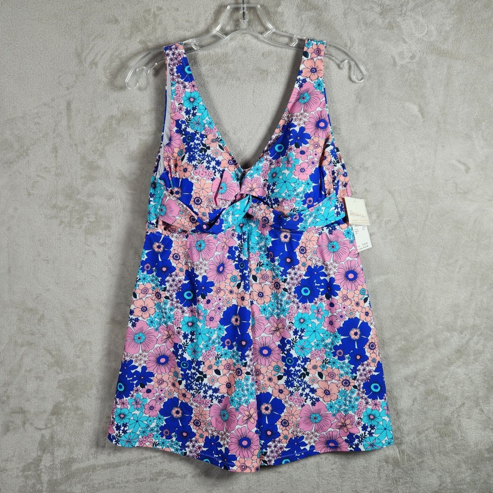 Raisins Curve Lucia Swimdress Womens 16W Multi Floral Tummy Thinner Swimsuit